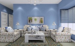 客厅淡蓝色白色（客厅用淡蓝色墙面好吗）