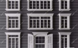 欧式别墅白色木纹窗（白色木纹窗户）