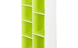 白色和绿色搭配的柜子（白色柜体和绿色柜门的效果图）