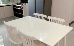 奶白色餐桌（奶白色桌子）