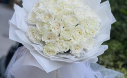 白色玫瑰包装束（白色玫瑰花包装）
