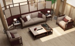 新中式白色沙发模型（新中式沙发颜色特点）