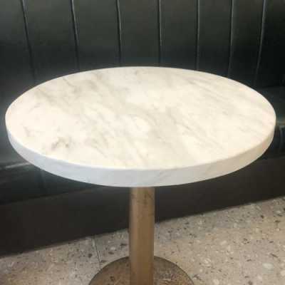 白色大理石圆桌（白色大理石桌面配什么颜色桌布）-图3