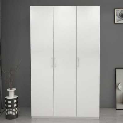 套色衣柜白色门（白色衣柜和白色房门有色差）-图1