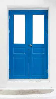 蓝色门套白色门（蓝色房间白色门）-图2