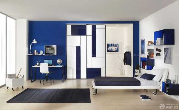 蓝白色的家具（蓝白色柜子图片）-图2