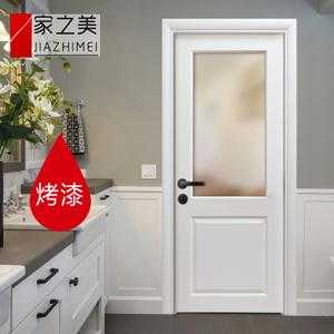 白色半玻烤漆门（白色烤漆玻璃门）-图1