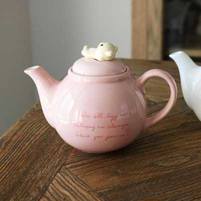 水粉白色陶瓷茶壶（水粉白色陶瓷茶壶图片）-图1