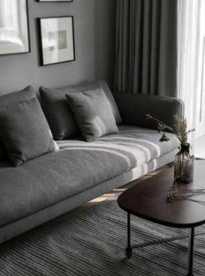 客厅白色墙灰色沙发（客厅白色墙灰色沙发效果图）-图2