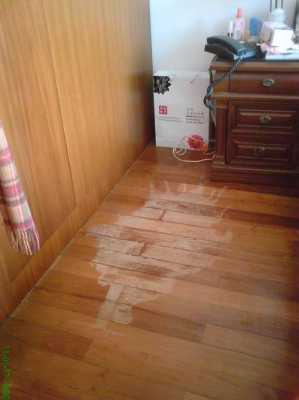 木地板浸水后白色（木地板遇水变白怎么处理）-图1