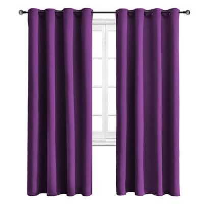 紫色配白色拼接窗帘（紫色窗帘和什么颜色搭配）-图2