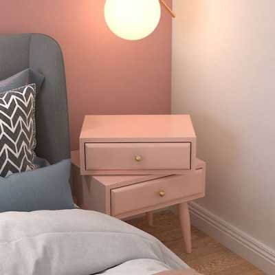 白色的床头柜（白色的床头柜配粉色的床垫可以吗）-图1