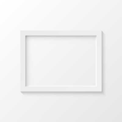 纯白色平面框（纯白画框）-图1