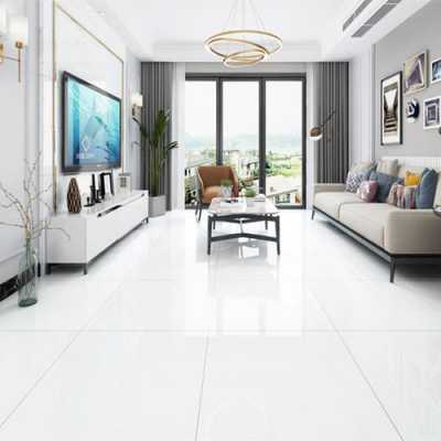 客厅地面瓷砖白色（客厅白色地板砖）-图2