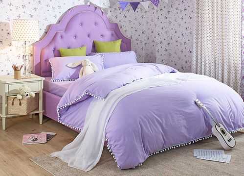 白色软皮紫色床（紫色床套好吗）-图1
