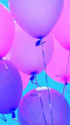 紫色白色气球图片（紫色气球壁纸）-图1