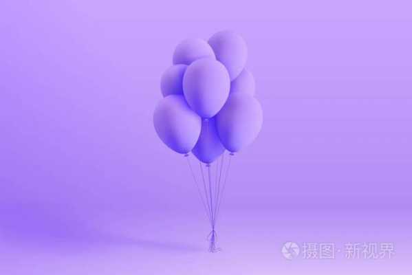 紫色白色气球图片（紫色气球壁纸）-图3