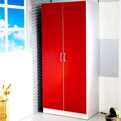 红色柜子配白色门（红色柜子白色门的图片）-图1
