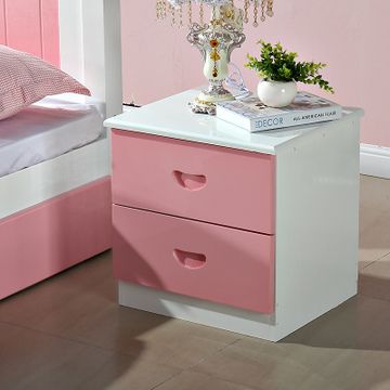 粉色白色床头柜（粉色床头柜配什么颜色床单）-图3