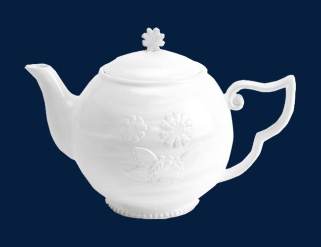 白色茶壶色彩（白色茶壶色彩图片）-图1