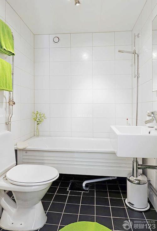 白色瓷砖厕所（白色地砖卫生间）-图1