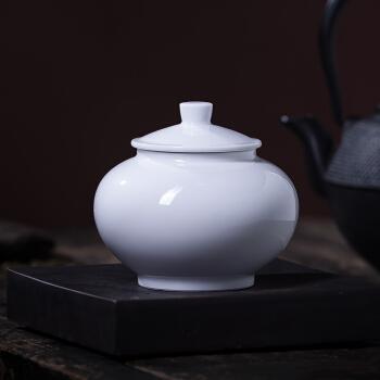 陶瓷茶具纯白色（白色陶瓷茶叶罐）-图3