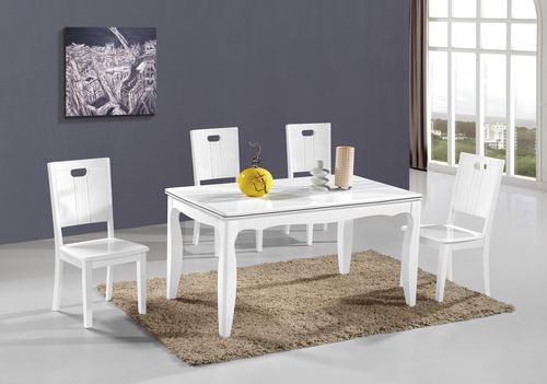 白色桌面配白色桌腿（白色桌子配什么椅子）-图2