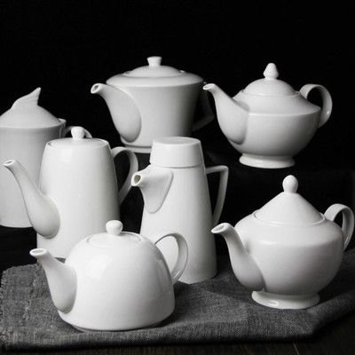 白色茶壶色彩（白色陶瓷茶壶色彩单体）-图2