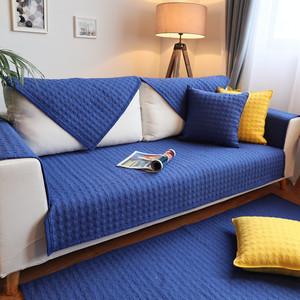 深蓝色配米白色沙发（蓝色沙发搭配米色沙发垫）-图3