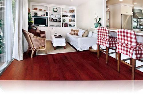 红色地板配白色填缝剂（红色地板配白色家具图）-图2