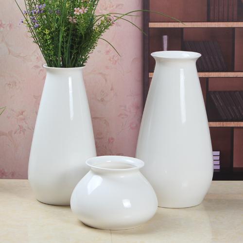 白色所有陶瓷花瓶（白色陶瓷花瓶跟玻璃花瓶那种好看）-图1