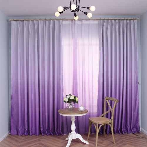 紫色白色拼窗帘（紫色白色拼窗帘怎么搭配）-图2