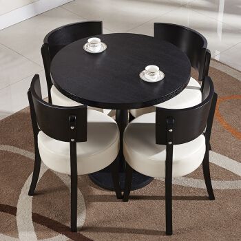 黑色椅子配白色桌子（黑色桌子配啥色椅子）-图2
