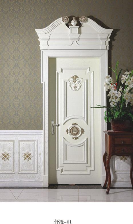 欧式白色门深色家具（白色欧式房门图片大全）-图1