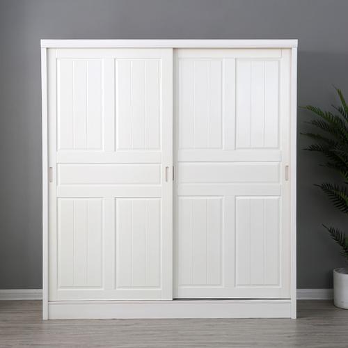 白色木料衣柜（白色实木衣柜）-图2