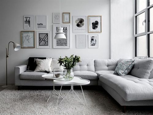 白色地砖灰色沙发（灰色地板白色沙发）-图2