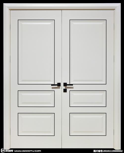 白色灰色套色整体门（灰白套色的室内门）-图3