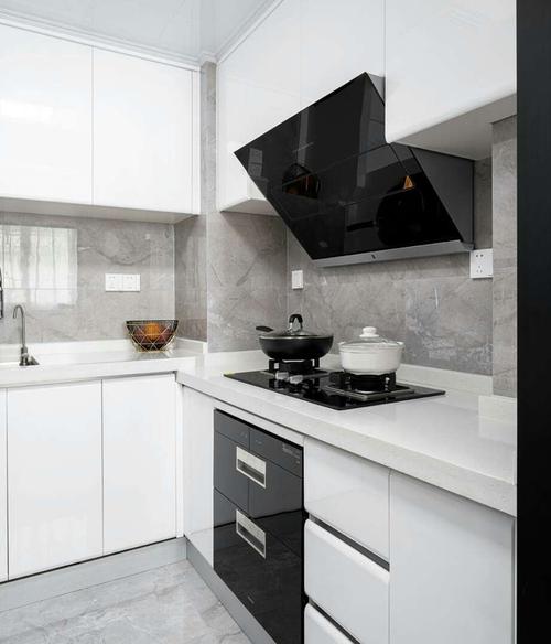 厨房白色和灰色（厨房用白色墙砖好看还是灰色墙砖好看）-图2